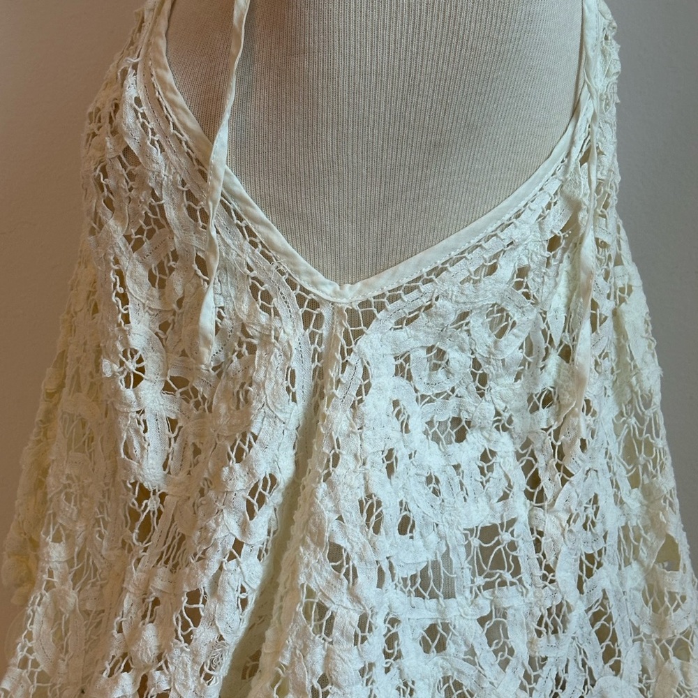 Free People Cream Lace Halter Top - Picture 5 of 13